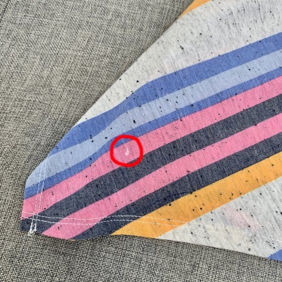 a.n.a. A Approach Striped Top Medium Shark Bite Scoop Neck Sleeveless Soft Flowy - Picture 7 of 13